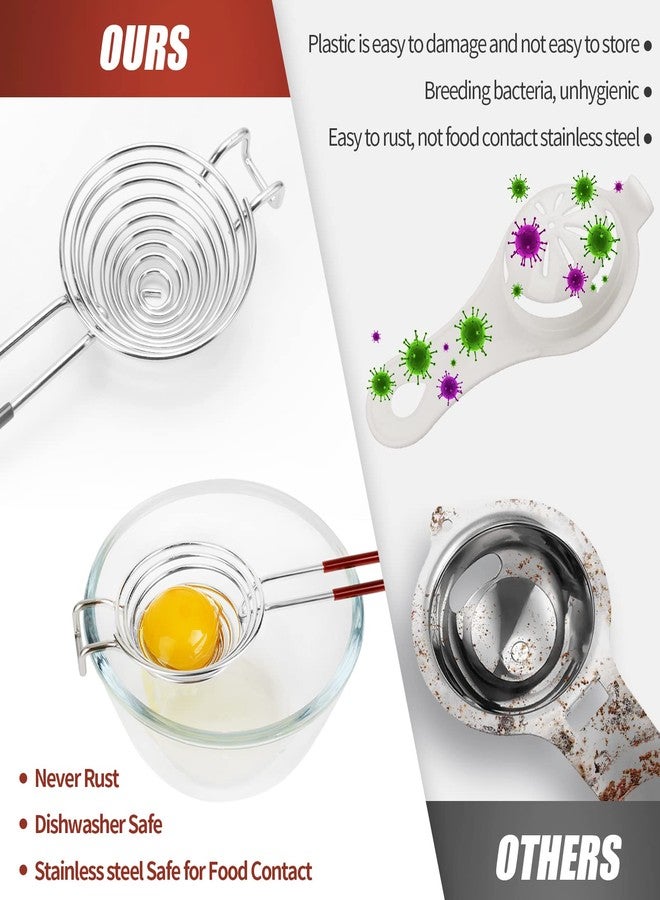 SOLEADER Egg Separator-Yolk White Separator Tool-Food Grade Stainless Steel-Dishwasher Safe-Work for XL Jumbo Eggs - Image 5